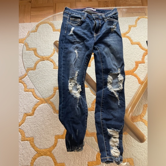 Cello Denim - Cello Distressed Blue Jeans for Women